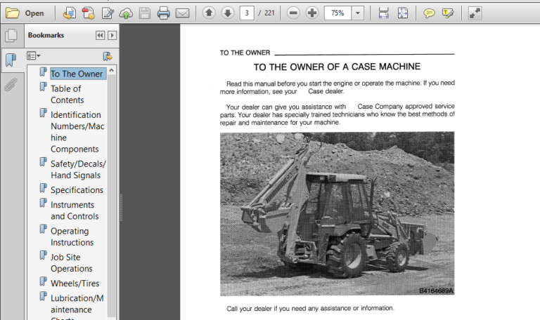 Case 580K phase3 Loader Backhoe Operator 's Manual - PDF Download ...