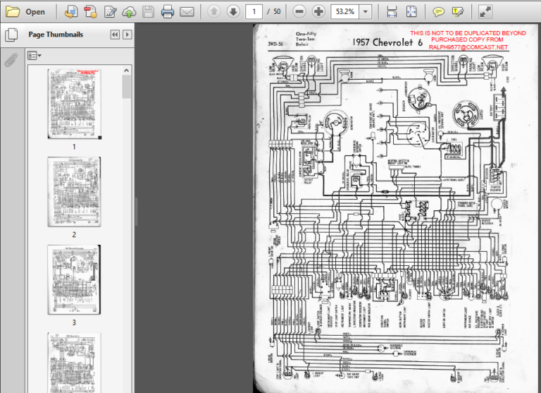 1958 Chevy Wiring Diagram Schematic