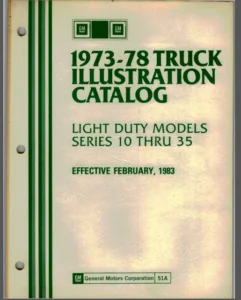 1973-1978 Gm Light Truck Illustration And Parts Manual - PDF Download