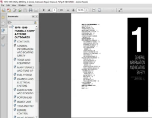 1978 - 1999 Bf2hp bf130hp 4 stroke Outboard Repair Manual - PDF DOWNLOAD