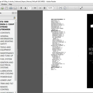 1978 - 1999 Bf2hp bf130hp 4 stroke Outboard Repair Manual - PDF DOWNLOAD