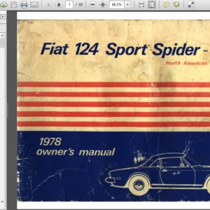 1978 Fiat Spider Owners Manual - PDF DOWNLOAD