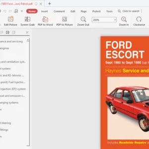 1981-1989 Ford Escort Petrol Workshop Repair Service Manual Best - Download