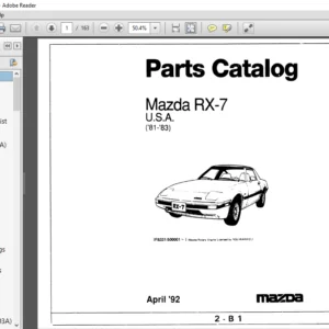 1981 1982 1983 Rare Mazda Rx7 Rx 7 Parts Catalog Manual - PDF DOWNLOAD