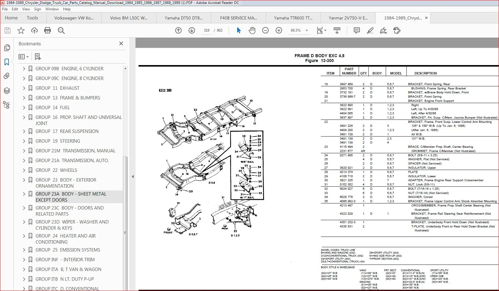 1984 - 1989 Chrysler Dodge Truck Car Parts Catalog Manual Download 1984 1985 1986 1987 1988 1989 - PDF DOWNLOAD - Image 2