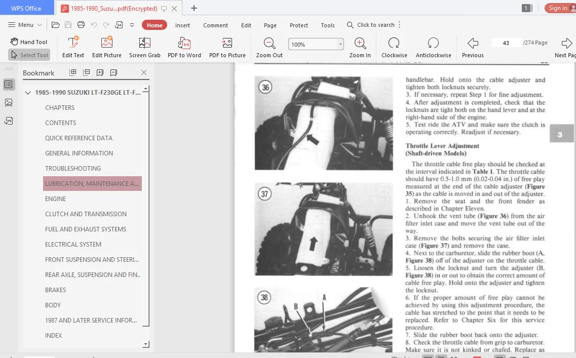 1985 - 1990 Suzuki Lt f230ge Lt f230g Lt230s Lt250s 4x4 Atv Repair Manual - Download - Image 3