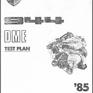 1985 Porsche 944 Dme Test Plan - PDF DOWNLOAD