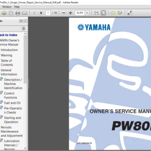 1985 Yamaha Pw80n Y Zinger Owner Repair Service Manual - PDF DOWNLOAD