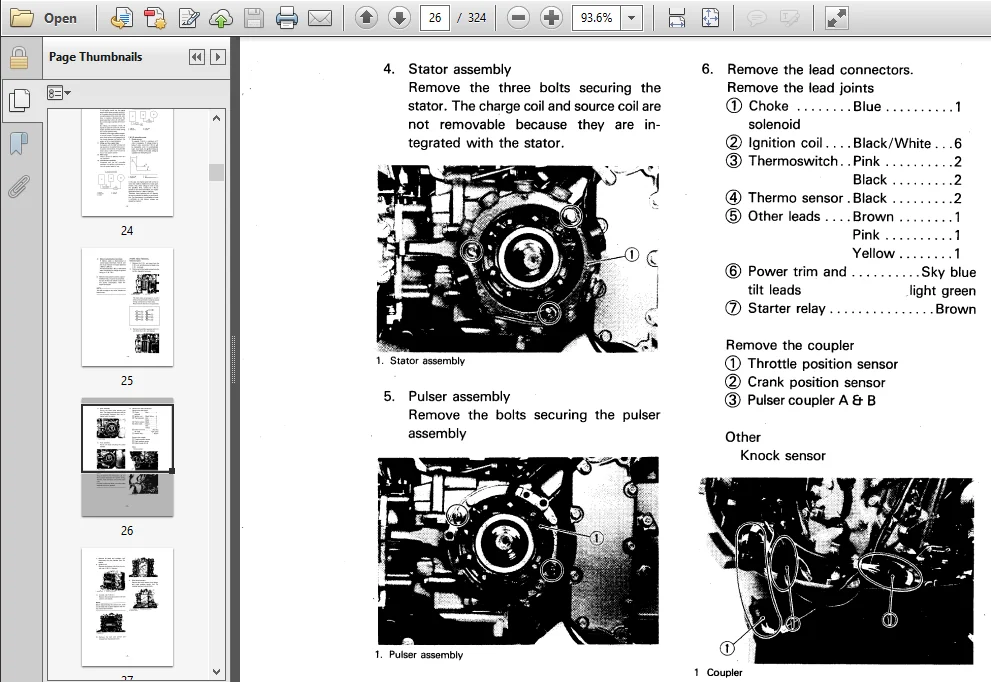 1986 Yamaha L150 Etxj Outboard Service Repair Maintenance Manual Factory Service Manual - PDF Download - Image 2