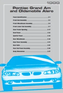 1990-2004 Pontiac Grand Am and Oldsmobile Alero Collision Repair Manual - PDF Download
