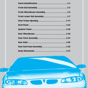 1990-2004 Pontiac Grand Am and Oldsmobile Alero Collision Repair Manual - PDF Download