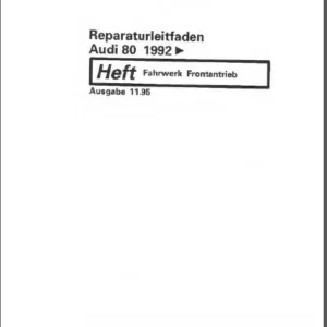 1992 Audi 80 B4 Reparaturleitfaden German Language Auf - PDF Download