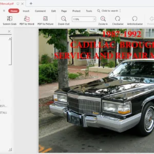 1992 Cadillac Brougham Service And Repair Manual - PDF Download