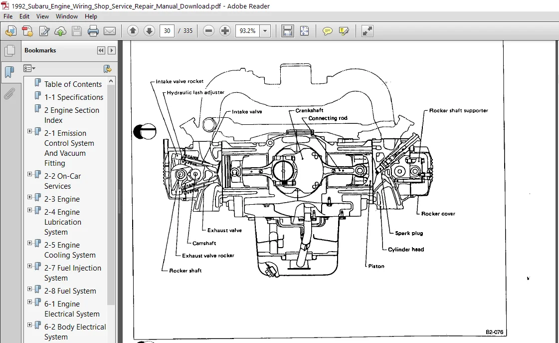 1992 Subaru Engine Wiring Shop Service Repair Manual - PDF DOWNLOAD - Image 3