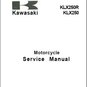 1993-1997 Kawasaki KLX250R KLX250 Service Repair Manual - PDF Download