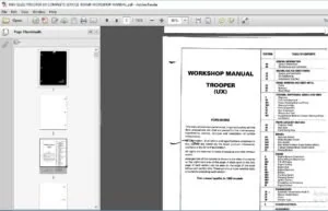 1995 ISUZU TROOPER UX COMPLETE SERVICE  REPAIR WORKSHOP MANUAL - PDF DOWNLOAD