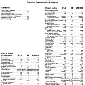 1995 ISUZU TROOPER UX ELECTRICAL TROUBLESHOOTING SERVICE  REPAIR  MANUAL - PDF DOWNLOAD