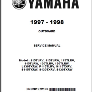 1997-1998 Yamaha 115 130hp 2 stroke Outboard Repair Manual - PDF Download