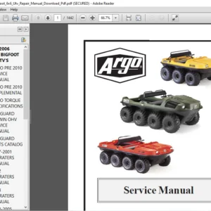 1997 - 2006 Argo Bigfoot 6x6 Utv Repair Manual Download Pdf