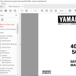 1999 Yamaha 50 Hp Outboard Service Repair Manuals - PDF DOWNLOAD