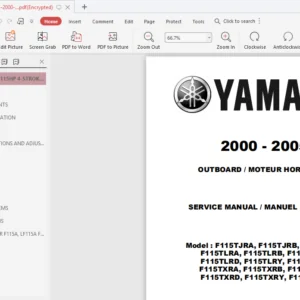 2000-2005 Yamaha Outboard Service Manual Model:F115TJRA, F115TJRB, F115TJRC, F115TLRA, F115TLRB, F115TLRC, F115TLRD, F115TLRY, F115TLRZ- PDF Download