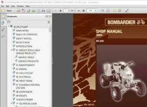 2001 BOMBARDIER ATV DS650 SERVICE MANUAL DIY SERVICE REPAIR SHOP MANUAL - PDF DOWNLOAD