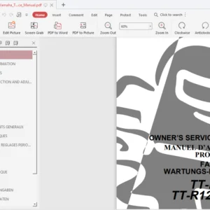 2001 Yamaha TTR 125 Motorcycle Owner´s Service Manual - PDF Download