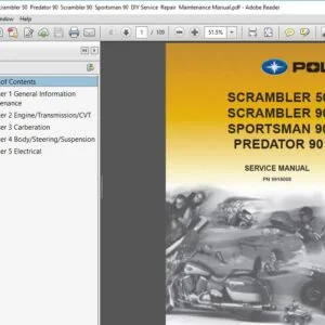2003 Polaris ATV Scrambler 50 Predator 90 Scrambler 90 Sportsman 90 Service Maintenance Manual - PDF DOWNLOAD