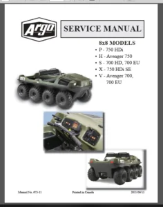 2004-2014 Argo Avenger 700 750 Efi 8x8 Utv Repair Manual - PDF Download