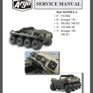 2004-2014 Argo Avenger 700 750 Efi 8x8 Utv Repair Manual - PDF Download