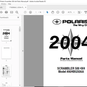 2004 Polaris Scrambler 500 4x4 Parts Manual - PDF Download