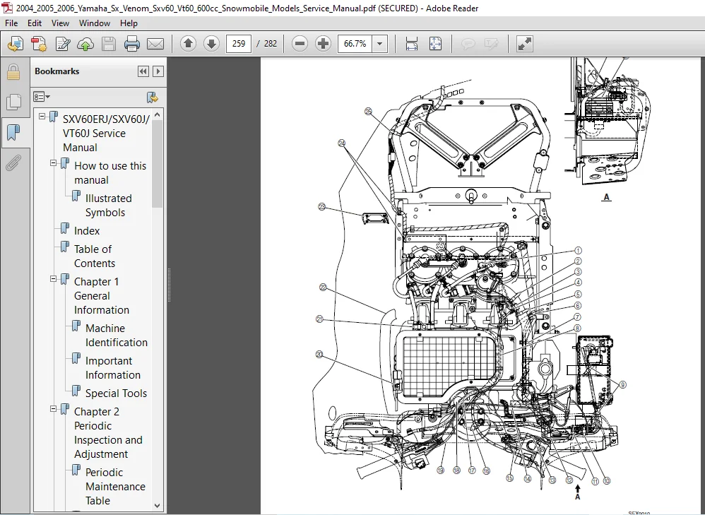 2004 - 2006 Yamaha Sx Venom Sxv60 Vt60 600cc Snowmobile Models Service Manual - PDF Download - Image 3