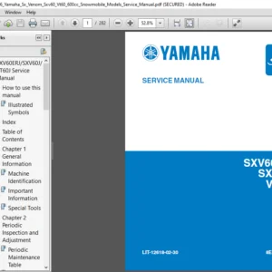 2004 - 2006 Yamaha Sx Venom Sxv60 Vt60 600cc Snowmobile Models Service Manual - PDF Download