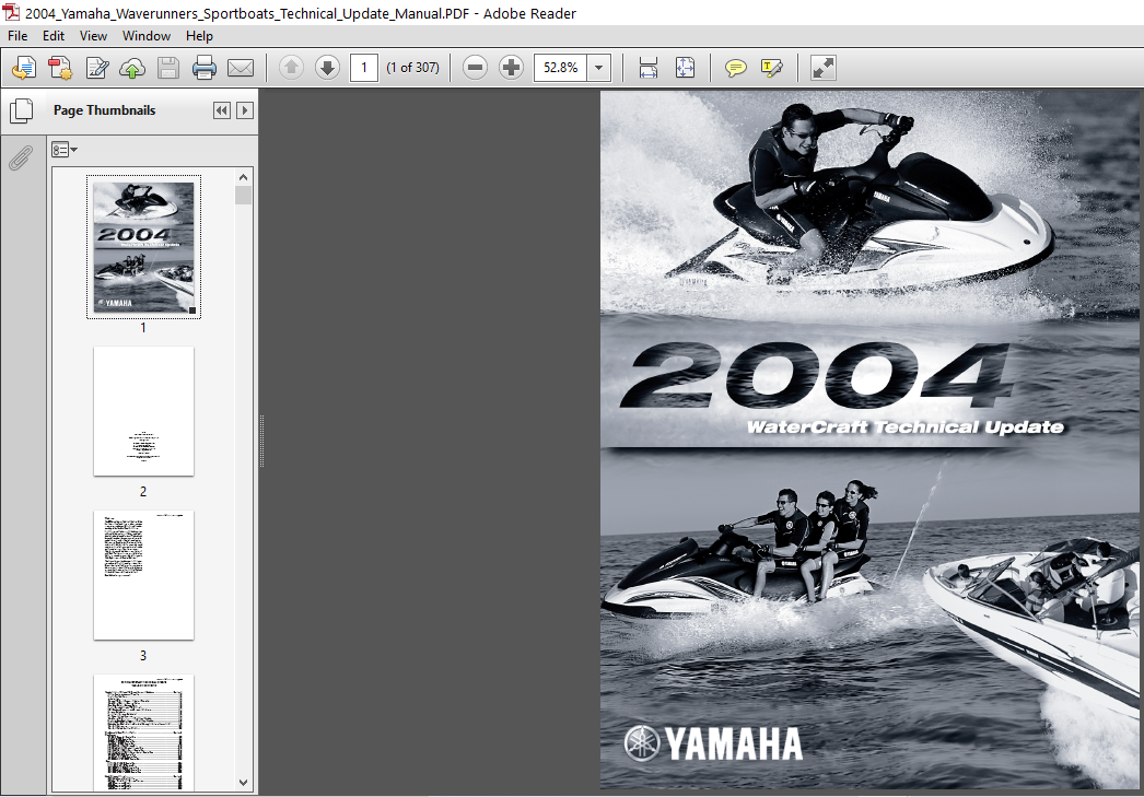 2004 Yamaha Waverunners Sportboats Technical Update Manual - PDF ...