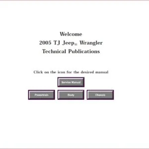 2005 Jeep WRANGLER TJ COMPLETE Service Repair Manual - PDF DOWNLOAD