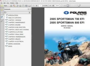 2005 POLARIS ATV SPORTSMAN 700 & 800 Efi DIY Factory Service Repair Manual - PDF DOWNLOAD