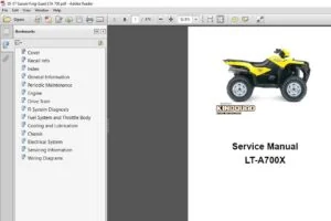 2005 - 2007 Suzuki King Quad Lta700 Repair Service Manual Atv Pdf Download King Quad 700