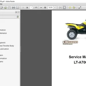 2005 - 2007 Suzuki King Quad Lta700 Repair Service Manual Atv Pdf Download King Quad 700
