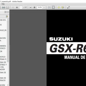 2006-2007 Suzuki Gsx R600 Service Manual Spanish Language - PDF Download