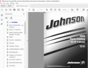 2006 Johnson Evinrude 30hp 4 stroke Outboard Parts Catalog Manual - PDF Download