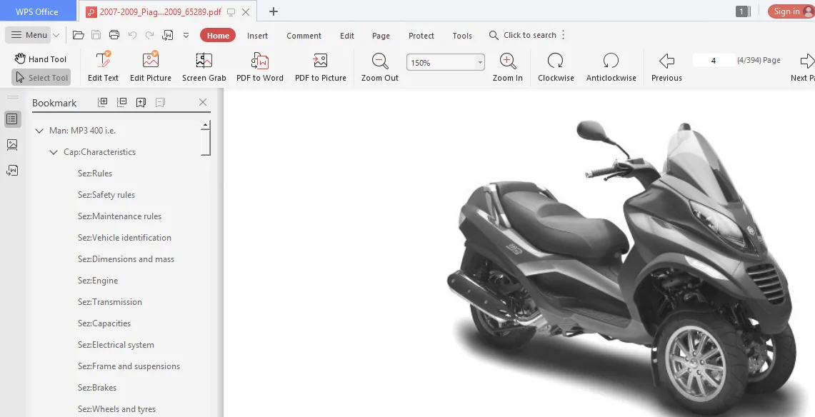 2007 - 2009 Piaggio Mp3 400 I E Service Repair Workshop Manual - PDF Download - Image 2