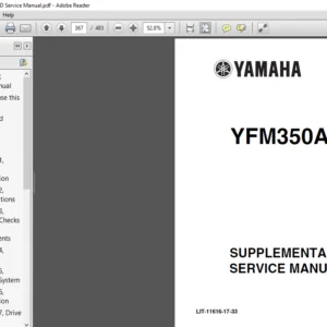 2007-2011 Yamaha Grizzly 350 4x2 Service Manual And Atv Owners Manual - PDF Download