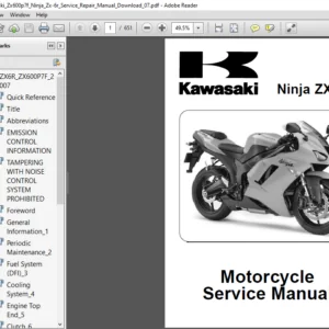 2007 Kawasaki Zx600p7f Ninja Zx 6r Service Repair Manual Download