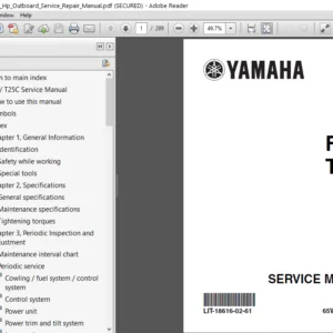 2007 Yamaha F25 Hp Outboard Service Repair Manual - PDF DOWNLOAD