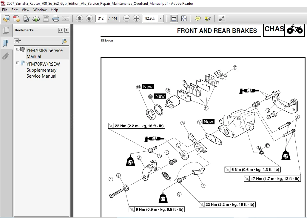 2007 Yamaha Raptor 700 Se Se2 Gytr Edition Atv Service Repair Maintenance Overhaul Manual - Image 3