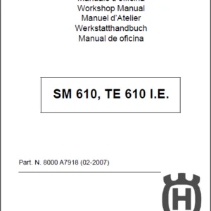 2008 Husqvarna Te610 Sm610 I E Service Manual - PDF DOWNLOAD