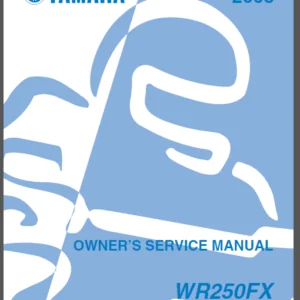 2008 Yamaha Wr250f Service Repair Manual Motorcycle Pdf Download Detailed And Specific