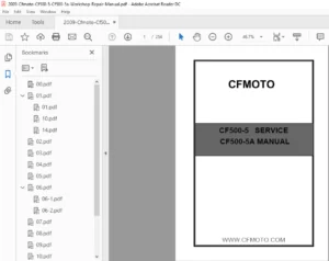 2009 Cfmoto Cf500-5 Cf500-5a Service Repair Manual - PDF Download