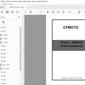 2009 Cfmoto Cf500-5 Cf500-5a Service Repair Manual - PDF Download