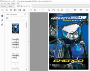 2009 Sherco SE 4.5i-5.1i-F Enduro Parts Manual - PDF Download